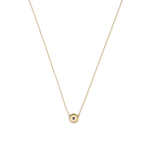 Gold necklaces with coloured gold element