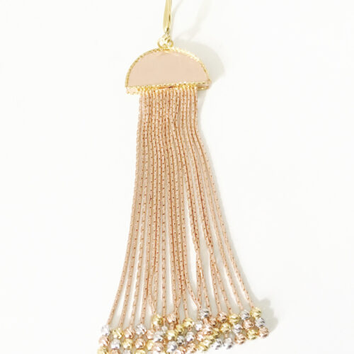 long rosé and yellow gold earring egypt collection