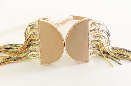 rosé gold bangle with coloured elements egypt collection